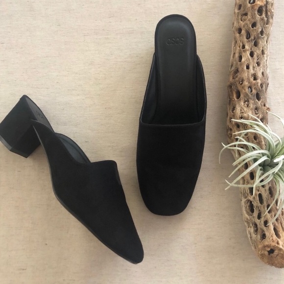 ASOS Shoes - ASOS Black Heeled Mules sz 6